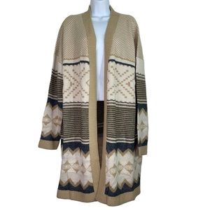 Knox Rose Women's Long Sleeve Boho Cardigan Sweater Size 1X